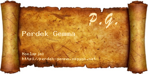 Perdek Gemma névjegykártya